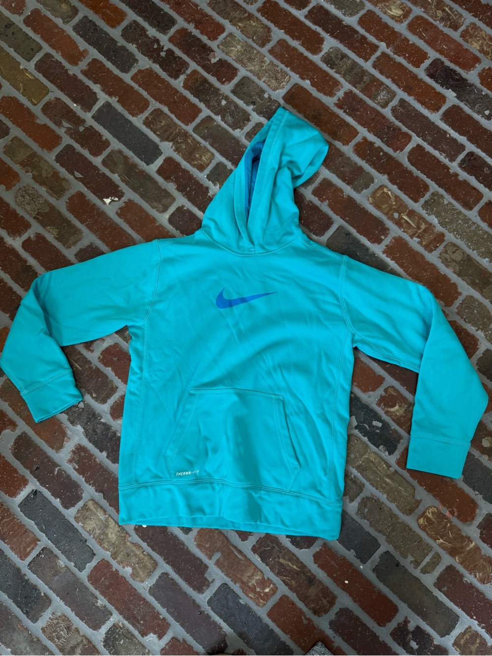 Nike Teal Hoodie with Blue Swoosh